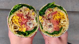 Eggs & Bacon, Mama Wrap at BRISK in Tbilisi