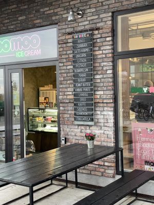 Ice cream flavors  at Moo Moo Isbar - Nordhavn in Copenhagen