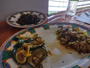 Savory vegetables at Sir Vegaani in Roanoke