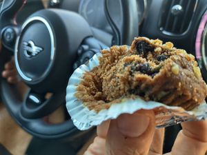 Blueberry banana muuffin at Sir Vegaani in Roanoke