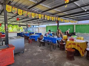 Siting area at Paa Tim ร้านอาหารเจป้าติ๋ม in Krabi
