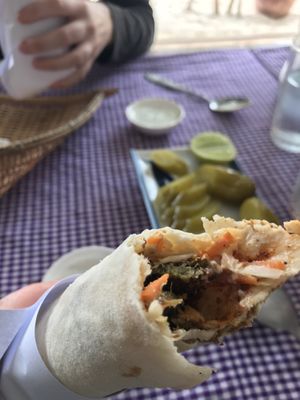 Falafel wrap + pickles   at EASTanbul in Siem Reap
