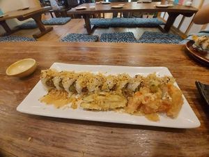 Veggie roll & tempura at I Luv Sushi CNX in Chiang Mai