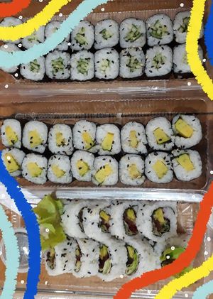 Various rolls at I Luv Sushi CNX in Chiang Mai