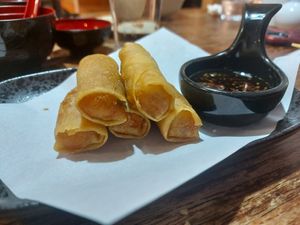 Veggie spring rolls at I Luv Sushi CNX in Chiang Mai
