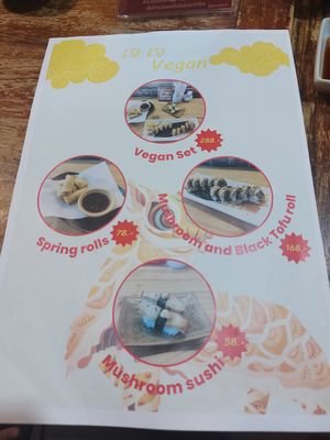 New vegan options at I Luv Sushi CNX in Chiang Mai