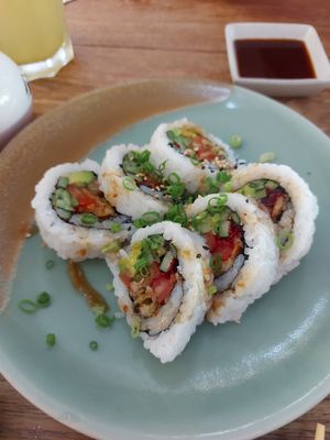 Fresh veggie rolls (freebie when you spend over 500 baht) at I Luv Sushi CNX in Chiang Mai