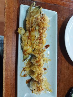 Crunchy veggie roll with extra tempura at I Luv Sushi CNX in Chiang Mai