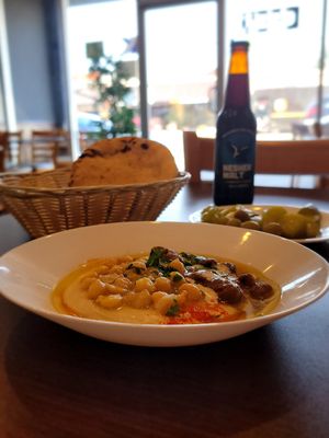 Hummus mach'lutta at Hummus Yummy in Valley Village