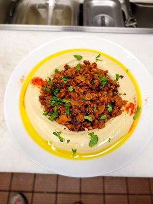 Hummus beyond meat at Hummus Yummy in Valley Village