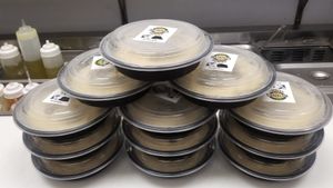 On the way out at Hummus Yummy in Valley Village