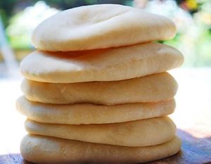 Freshly made pita on a daily basis at Hummus Yummy in Valley Village