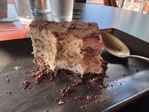 Tiramisu is so good I forgot to take a picture before I started eating    at House of Vegano in St Petersburg