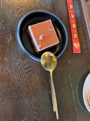 Guava rose cheesecakee  at House of Vegano in St Petersburg