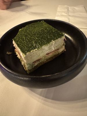 Matcha tiramisu   at House of Vegano in St Petersburg