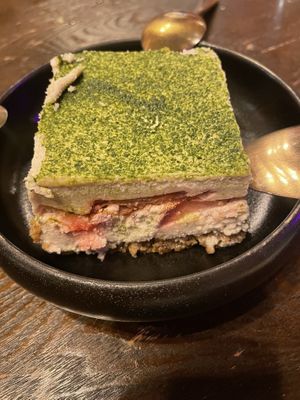 Strawberry tiramisu  at House of Vegano in St Petersburg