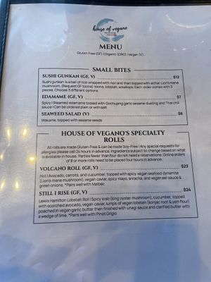 Menu 1  at House of Vegano in St Petersburg
