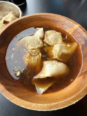 Wonton soup  at House of Vegano in St Petersburg