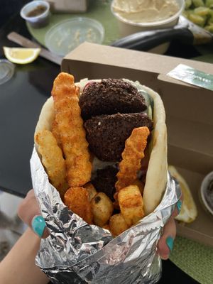 Gyro falafel  at Nóstimo in Chihuahua