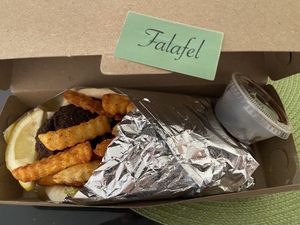 Gyro falafel  at Nóstimo in Chihuahua