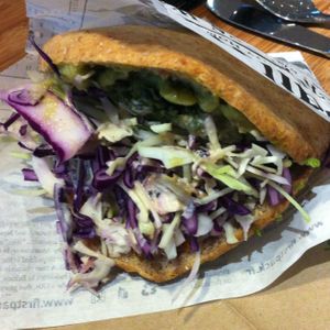 falafel sandwich at Botaniq in Copenhagen