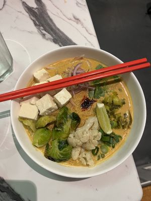 khao soi substituted with glass noodles  at Pomelo in New Orleans