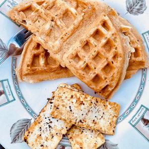 Vegan Waffles + Tofu at Grata Diner - Maybe closed in Carrboro