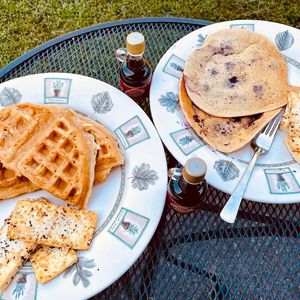 Vegan Waffles, Vegan Pancakes, Side of Tofu at Grata Diner - Maybe closed in Carrboro