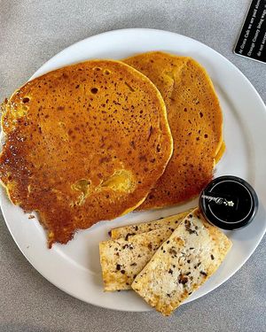 Vegan Pancakes, Sideof Tofu at Grata Diner - Maybe closed in Carrboro