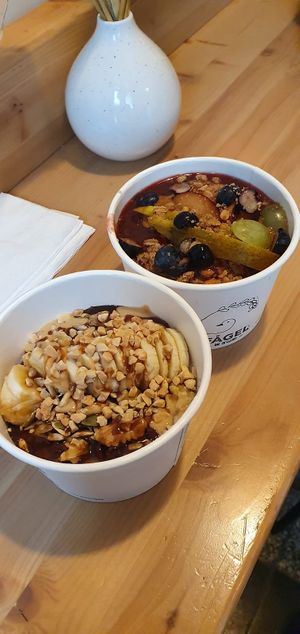 Snickers and plum crumble  at Fågel by artizán in Budapest