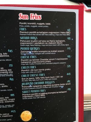 Some side fries at Intergalactic Diner in Belgrade