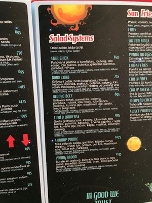 Salads at Intergalactic Diner in Belgrade