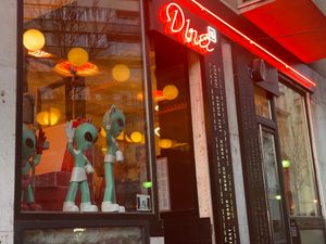 Some aliens on display. at Intergalactic Diner in Belgrade