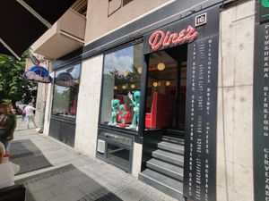 From the outside at Intergalactic Diner in Belgrade