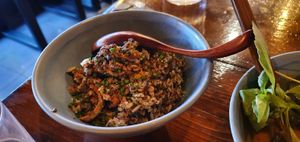 Rice and curry at Bonsai Plant Kitchen in Brighton