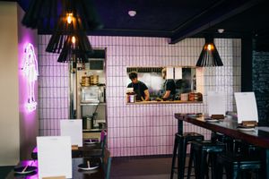 The talented chefs at work. at Bonsai Plant Kitchen in Brighton