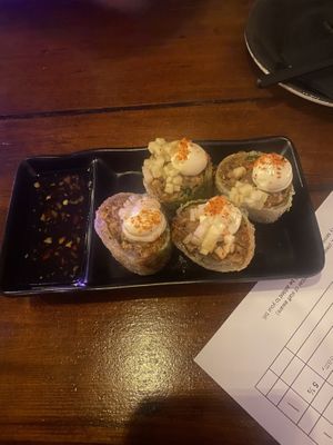 Spring rolls   at Bonsai Plant Kitchen in Brighton