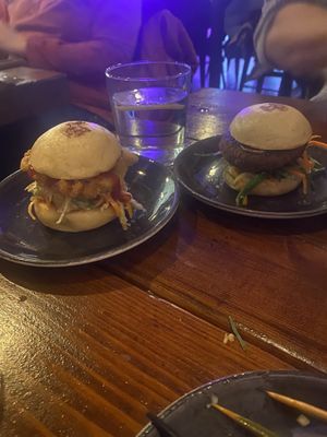 Bao bun sliders   at Bonsai Plant Kitchen in Brighton