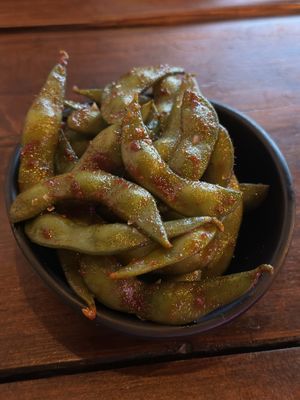 Sweet & Spicy Edamame   at Bonsai Plant Kitchen in Brighton