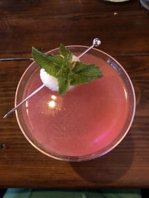 Lychee cocktail   at Bonsai Plant Kitchen in Brighton