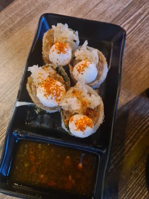 pork spring roll at Bonsai Plant Kitchen in Brighton