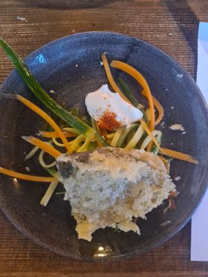 sea bream at Bonsai Plant Kitchen in Brighton