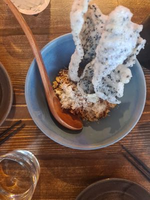 carrot tartare at Bonsai Plant Kitchen in Brighton