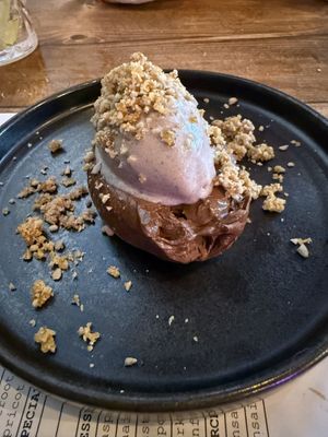 Chocolate ganache  at Bonsai Plant Kitchen in Brighton