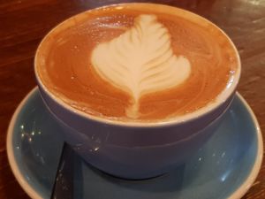 Decaf latte at 200 Degrees Coffee in Sheffield