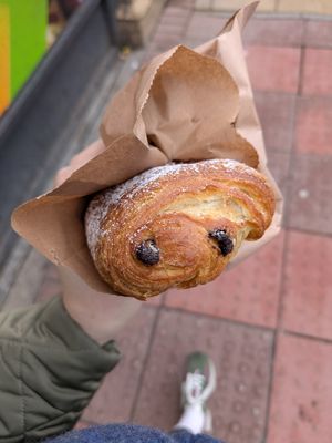 Vegan pain au chocolat at 200 Degrees Coffee in Sheffield