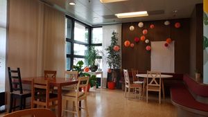 Seating area at Community Kitchen in Munich
