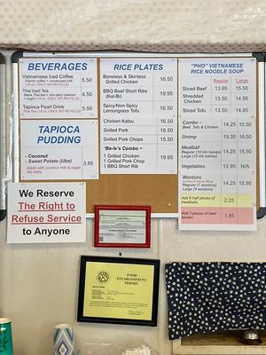 Vegan Tapioca, Lemongrass todu, and vegan pho  at Ba Le Sandwich Shop in Kailua Kona