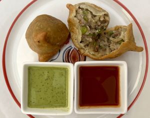 potato samosas   at Red Indian Chilli in Oaxaca