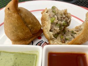potato samosas   at Red Indian Chilli in Oaxaca